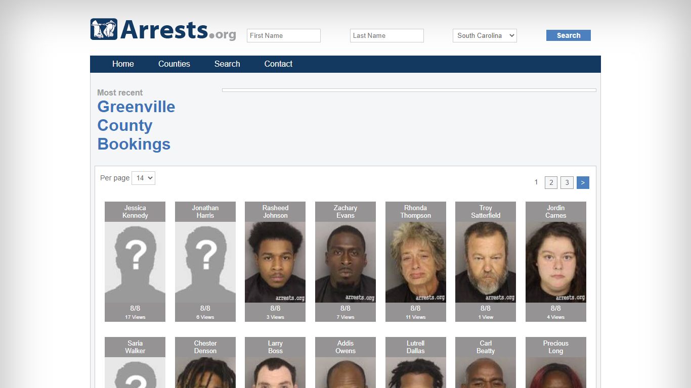 Greenville County Arrests and Inmate Search